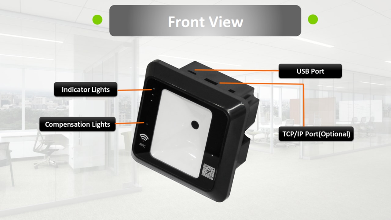 ZKTeco QR500 QR NFC Reader from iSecus