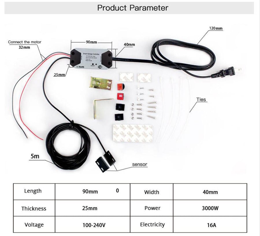 Smart WiFi Garage Control from iSecus-P11