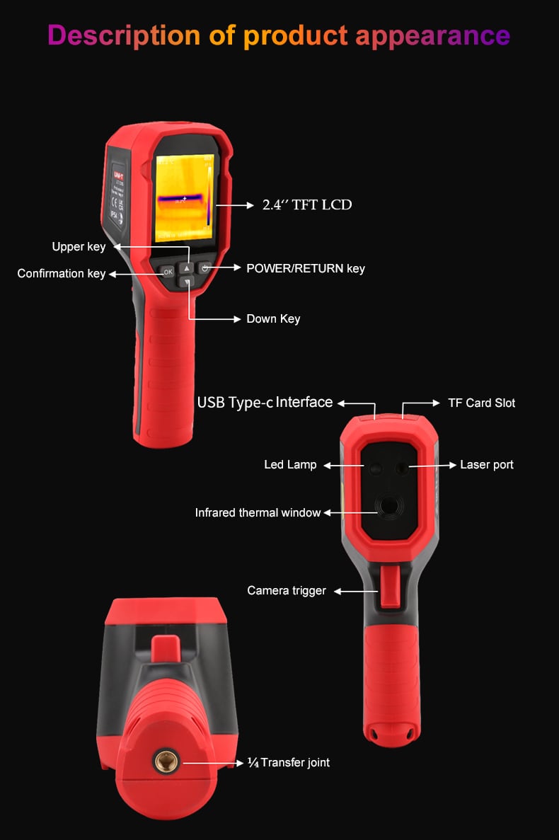 (Free Shipping)UTi712s Thermal Imaging Camera for Water Leakage Detection  Floor Heating Inspection