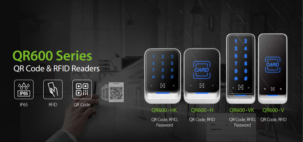 ZKTeco QR600 Waterproof QR Readers for Access Control