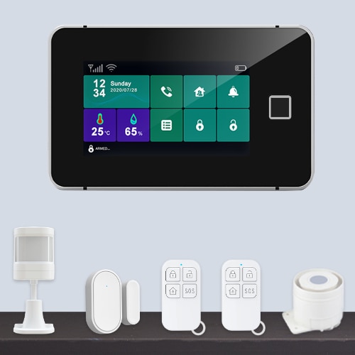 KIT Alarma inteligente WIFI CHIP GSM 30G Panel Touch