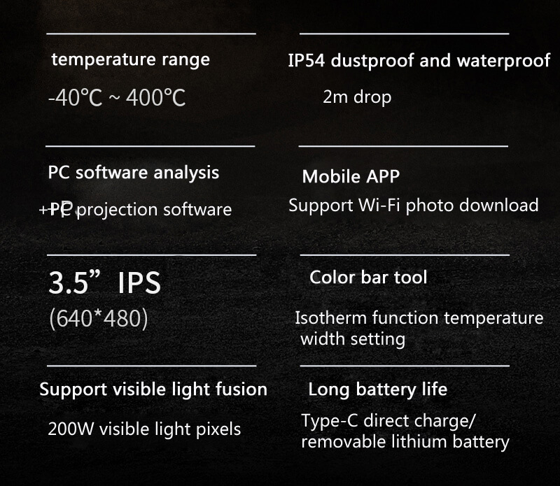 UTi320E Thermal Imaging Camera WiFi Connection 320X240px-iSecus-P2